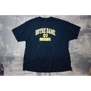 Nortre Dame Shirt mens XXL  short sleeve fighting Irish knit football dark blue